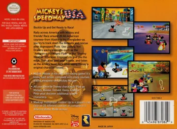 Mickey's Speedway USA (USA) box cover back